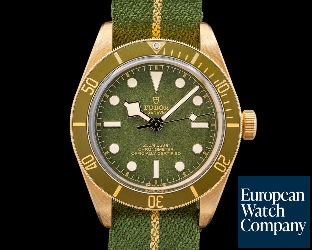 Image of Tudor 79018V Black Bay Fifty-Eight 18K Yellow Gold Green Dial