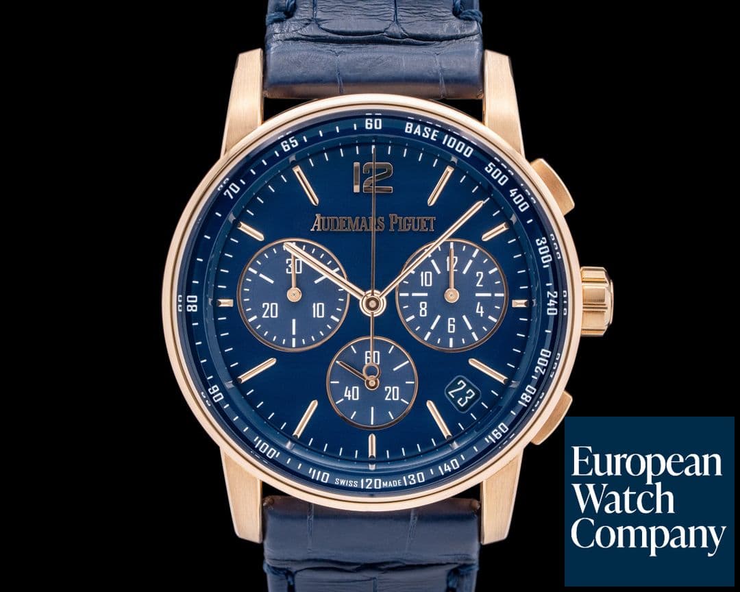 Image of Audemars Piguet Code 11:59 Chronograph 18K Rose Gold Blue Dial