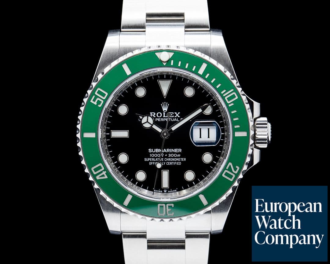 Image of Rolex 126610LV Submariner Date "Kermit Green" SS Black Dial