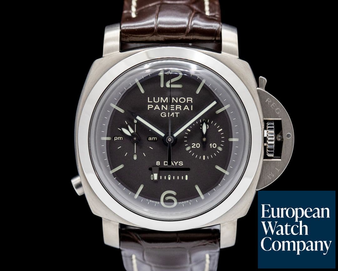 Image of Panerai Luminor 1950 Chrono Monopulsante 8 Days GMT Brown Dial
