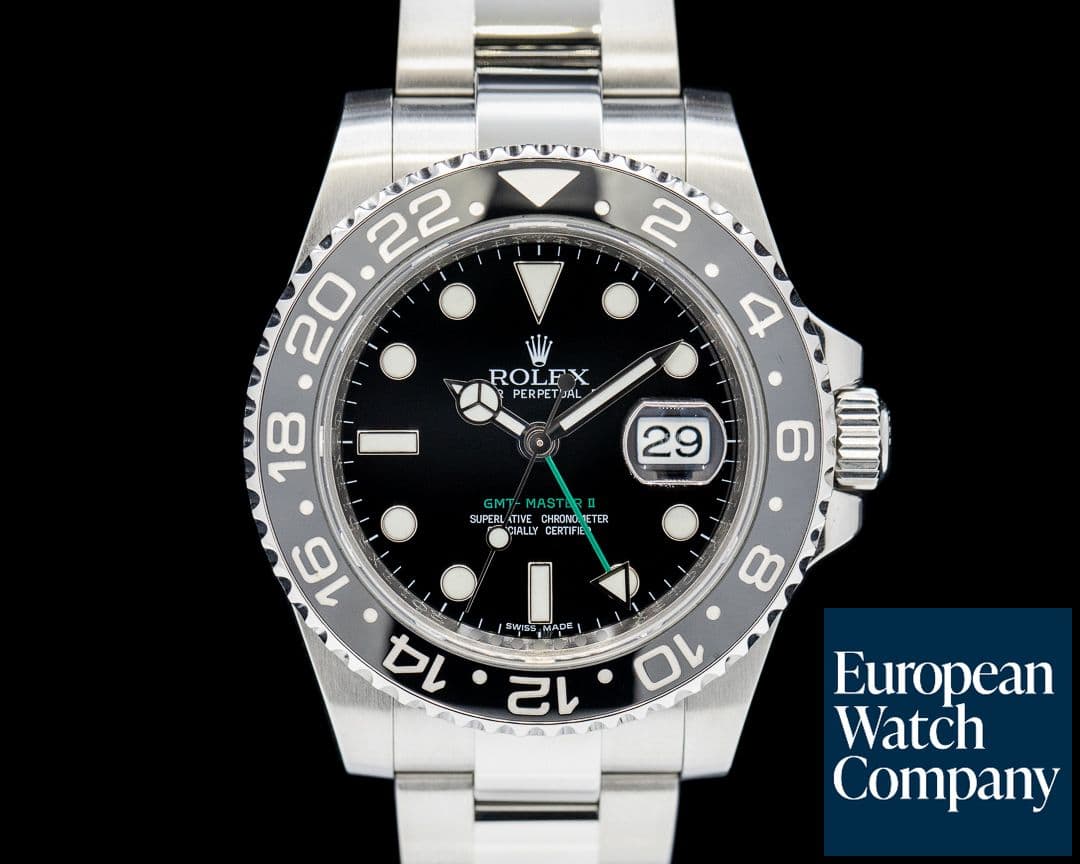 Image of Rolex 116710LN GMT Master II Ceramic SS Black Dial