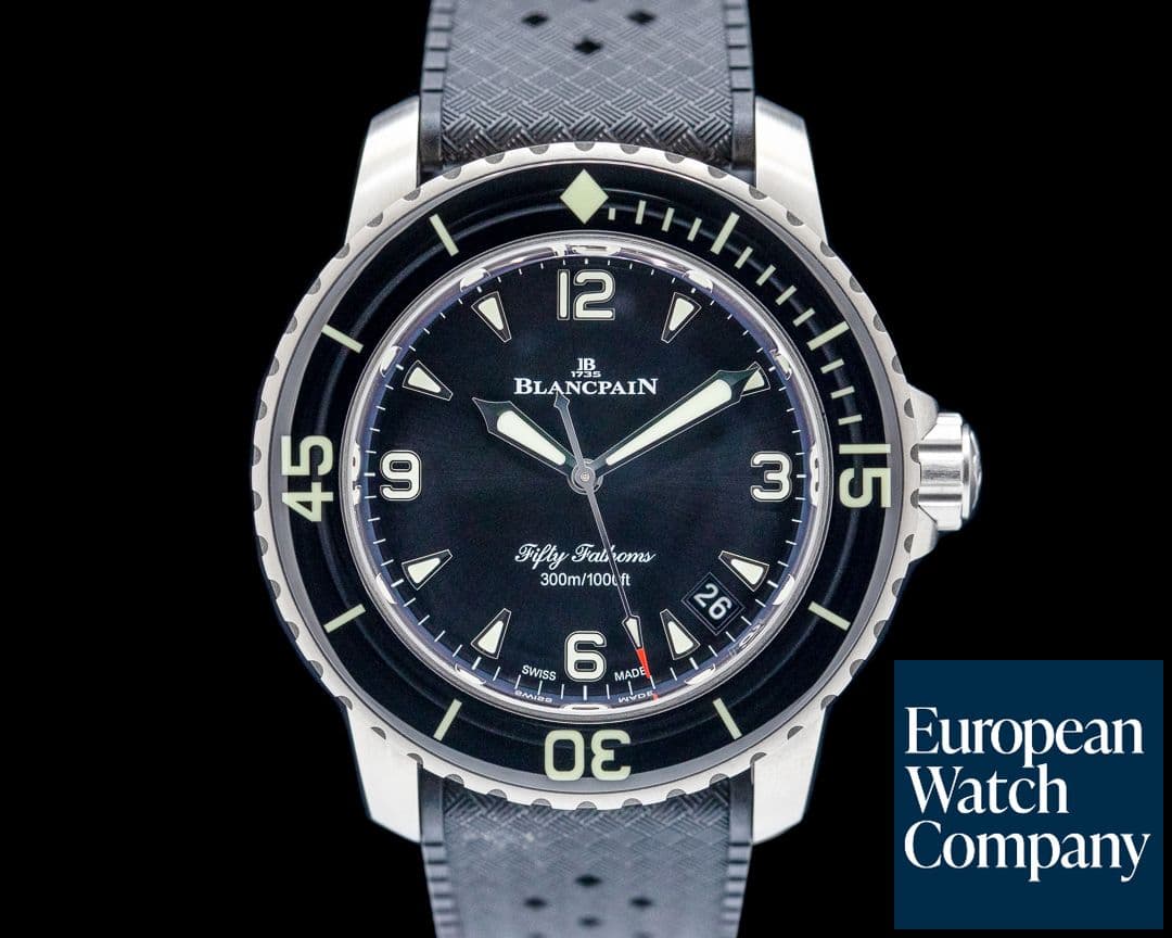 Image of Blancpain Fifty Fathoms Titanium Black Dial