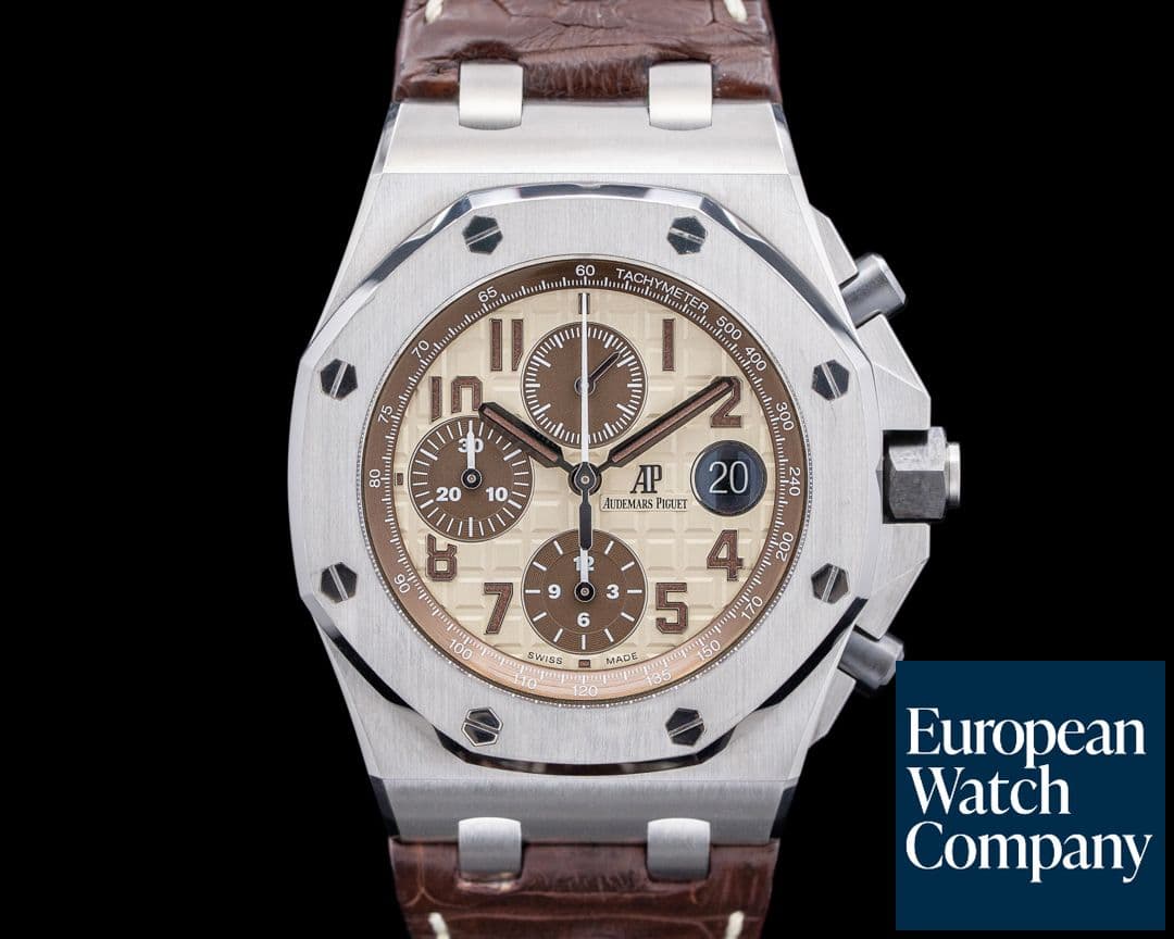 Image of Audemars Piguet 26470ST Royal Oak Offshore "Safari" SS Beige Dial