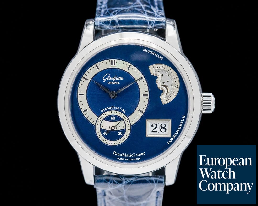 Image of Glashutte Original PanoMatic Lunar SS Blue Dial