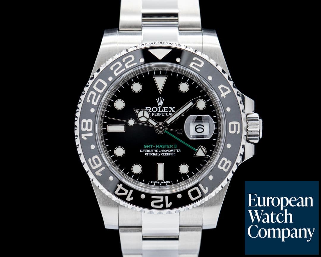 Image of Rolex 116710LN GMT Master II Ceramic SS Black Dial