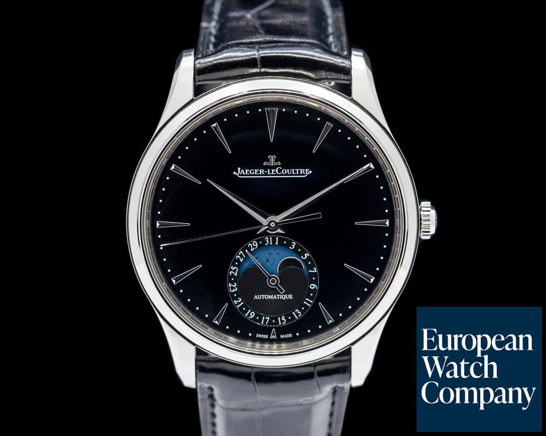 Image of Jaeger LeCoultre Master Ultra Thin Moon SS Black Dial