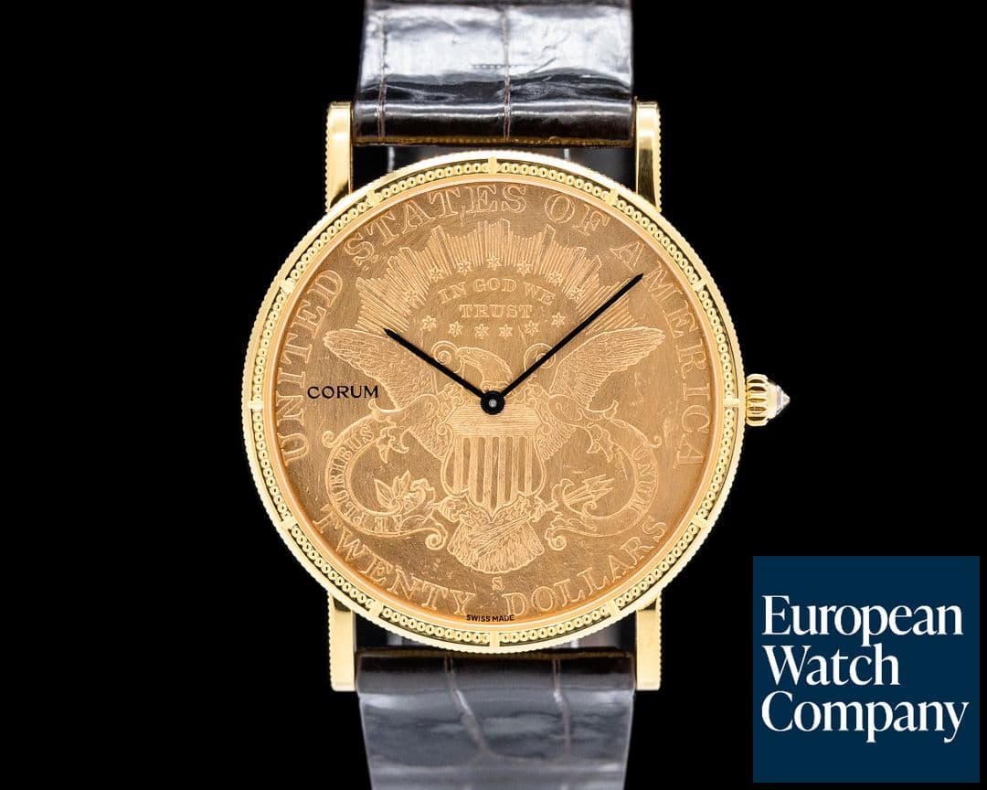 Image of Corum USA $20 Double Eagle Coin 1904 18K YG FULL SET