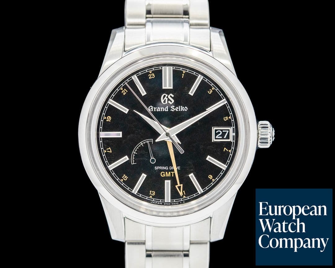 Image of Grand Seiko Elegance Spring Drive GMT SS Black Dial