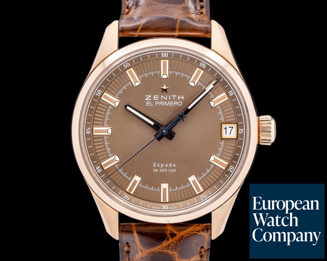 Image of Zenith El Primero Espada 18K Rose Gold Brown Dial