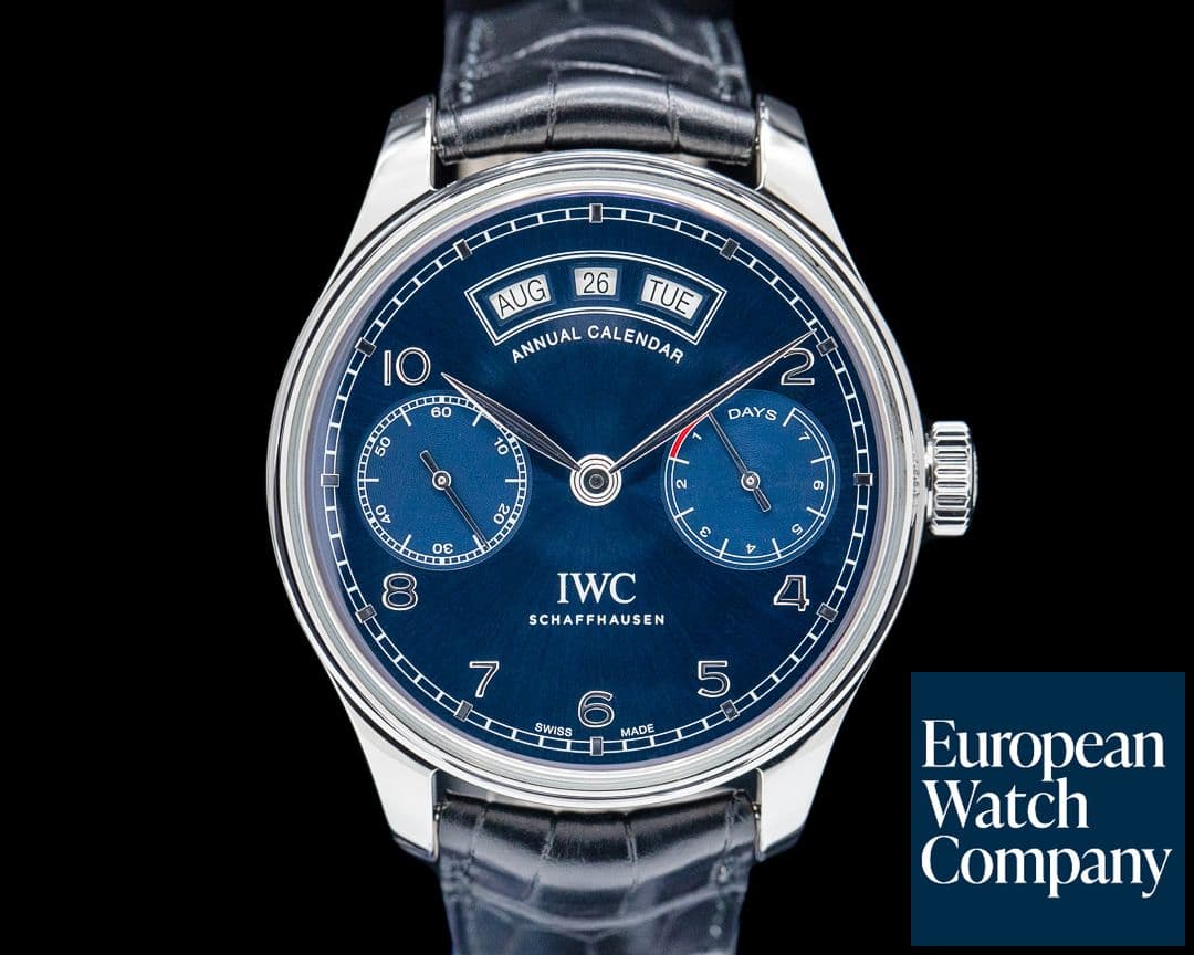 Image of IWC Portuguese Annual Calendar SS Blue Dial