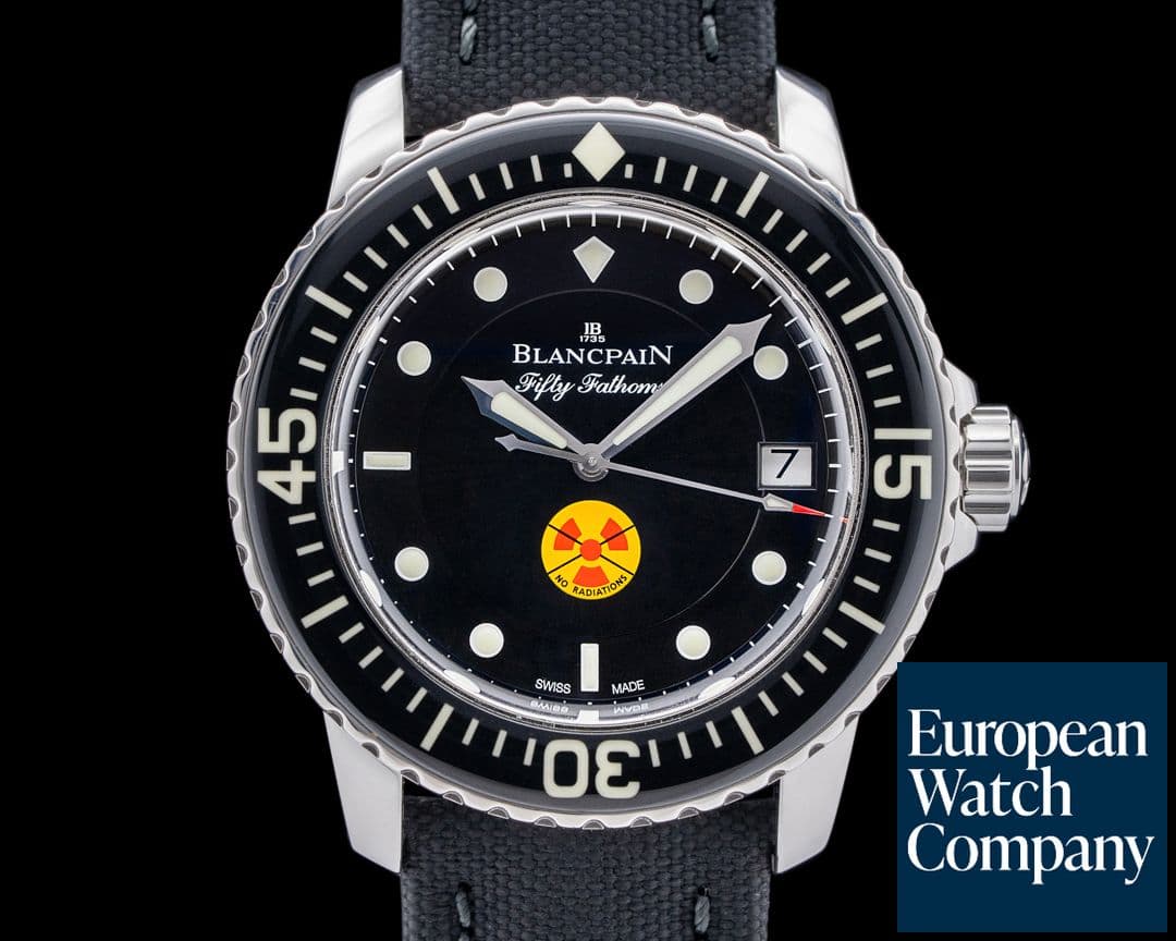 Image of Blancpain Fifty Fathoms "No Radiations" SS Black Dial LIMITED