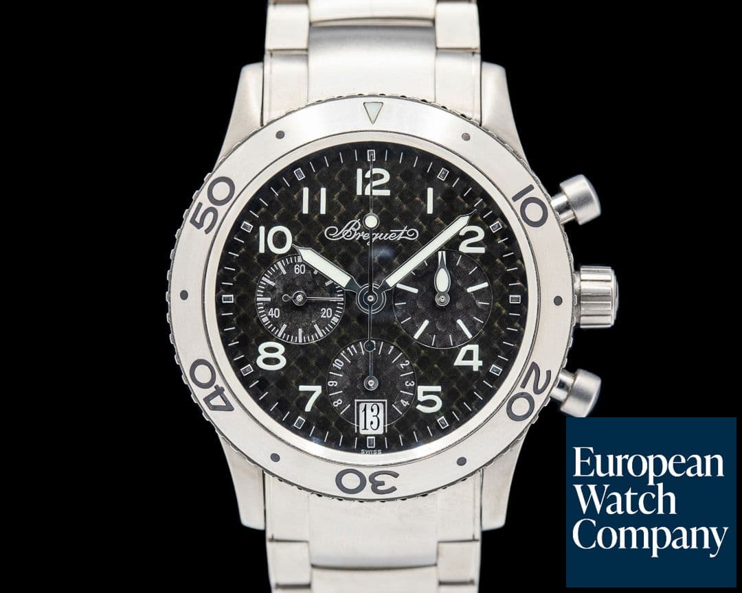 Image of Breguet Type XX Transatlantique Titanium Carbon Fiber Dial