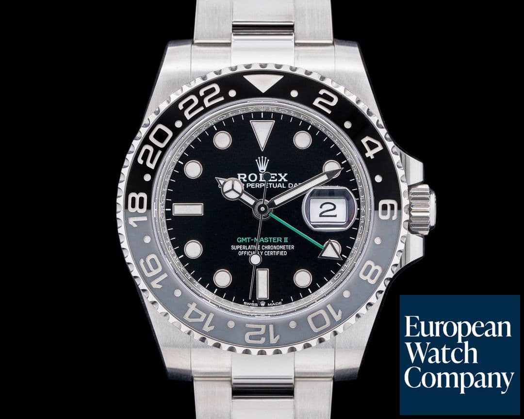 Image of Rolex 126710GRNR GMT Master II Ceramic SS Black Dial 2025 UNWORN