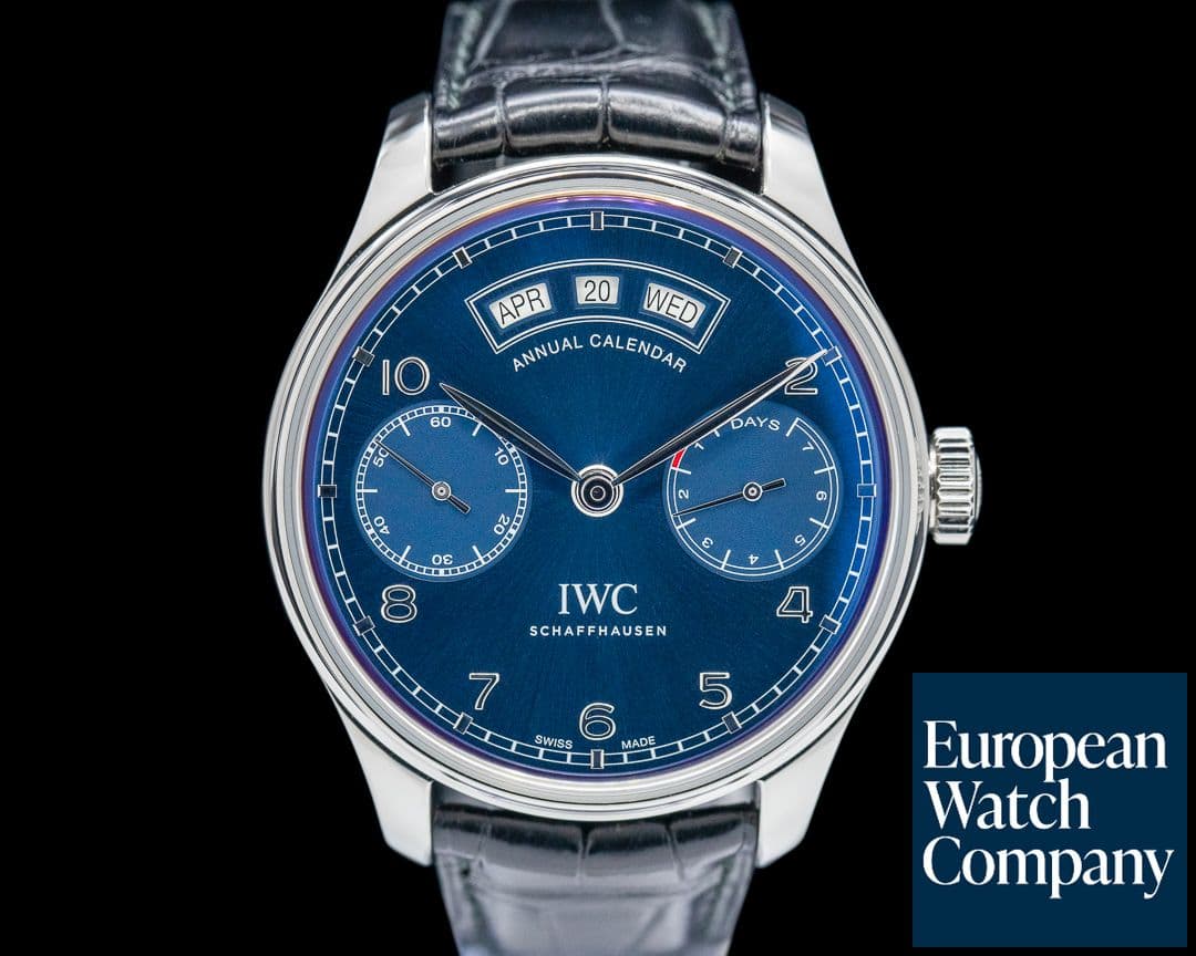 Image of IWC Portuguese Annual Calendar SS Blue Dial