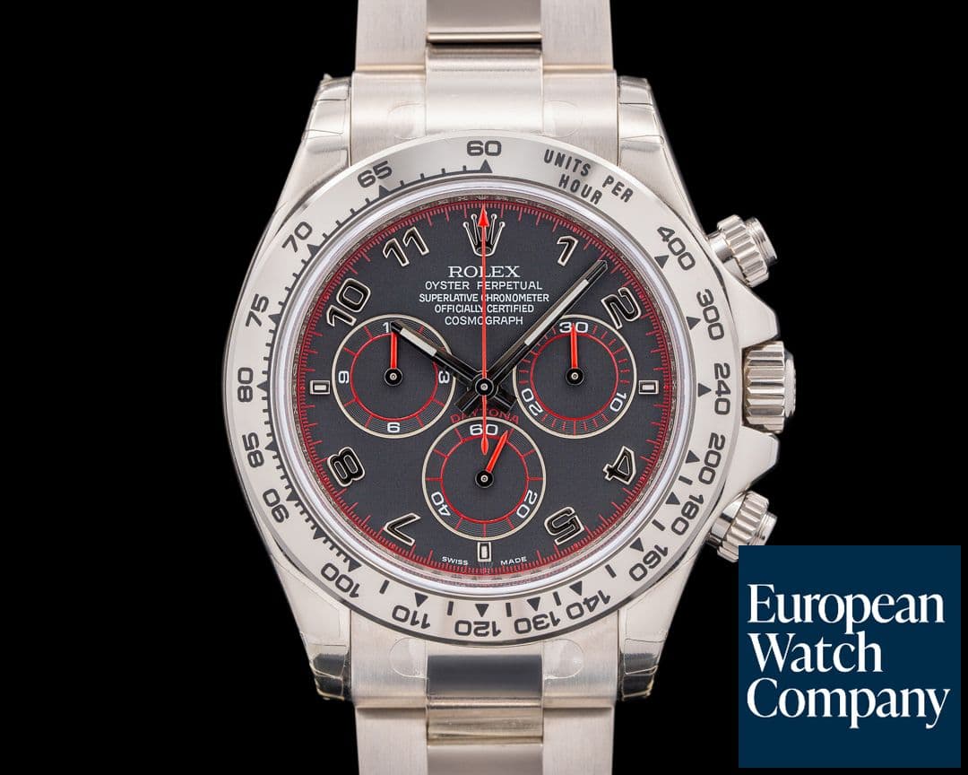 Image of Rolex Daytona 116509 18K White Gold Gray Arabic Racing Dial UNWORN FULL SET