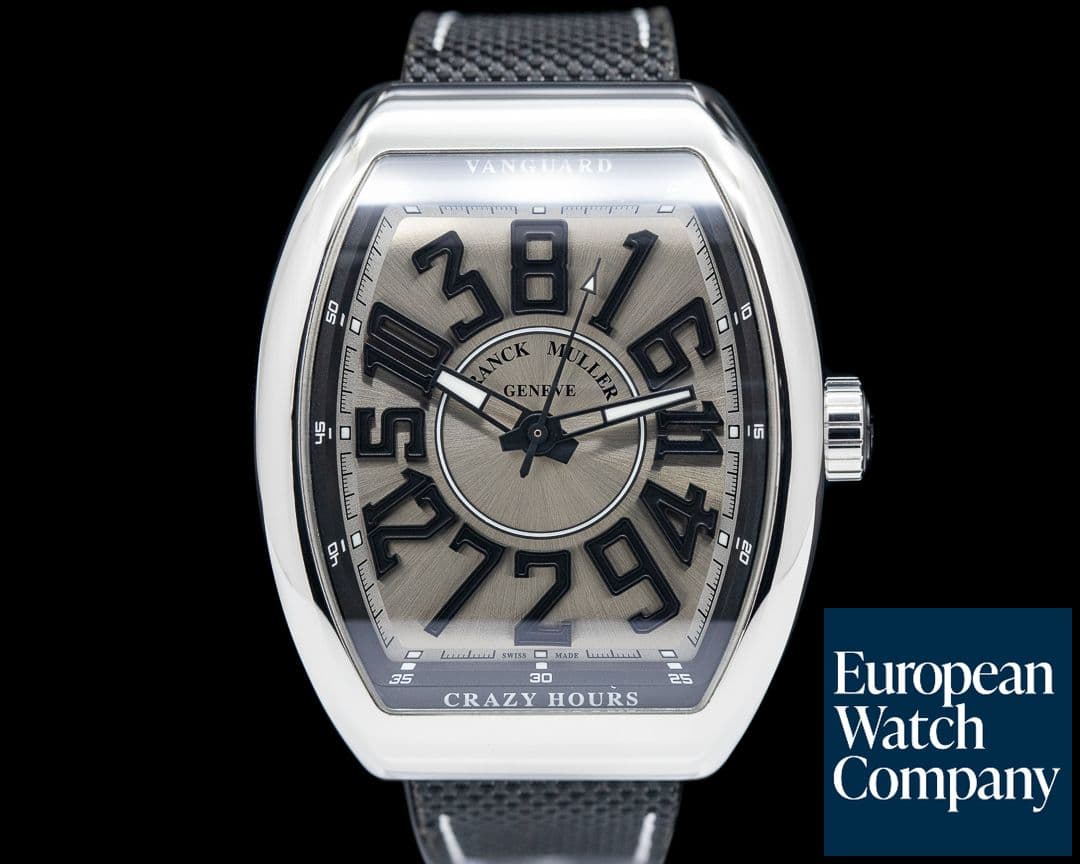 Image of Franck Muller Vanguard Crazy Hours SS Silver Dial