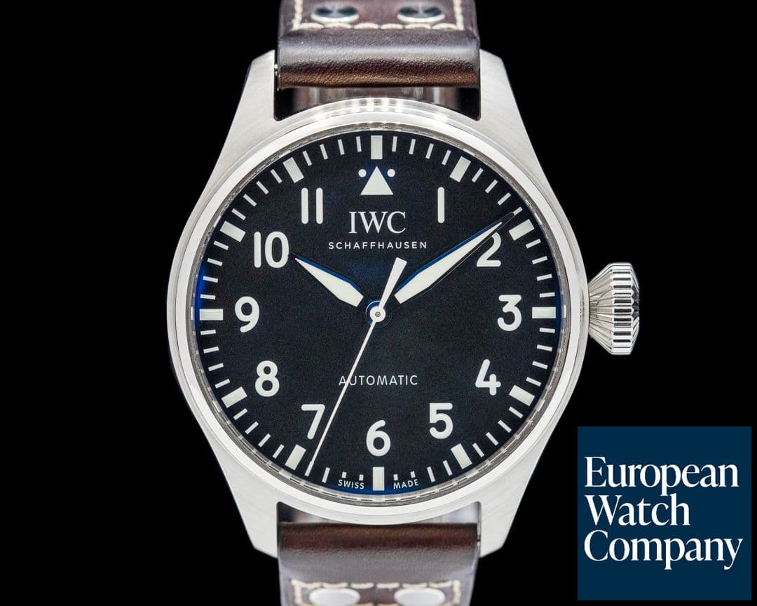 Image of IWC IW329301 Big Pilots Watch SS Black Dial