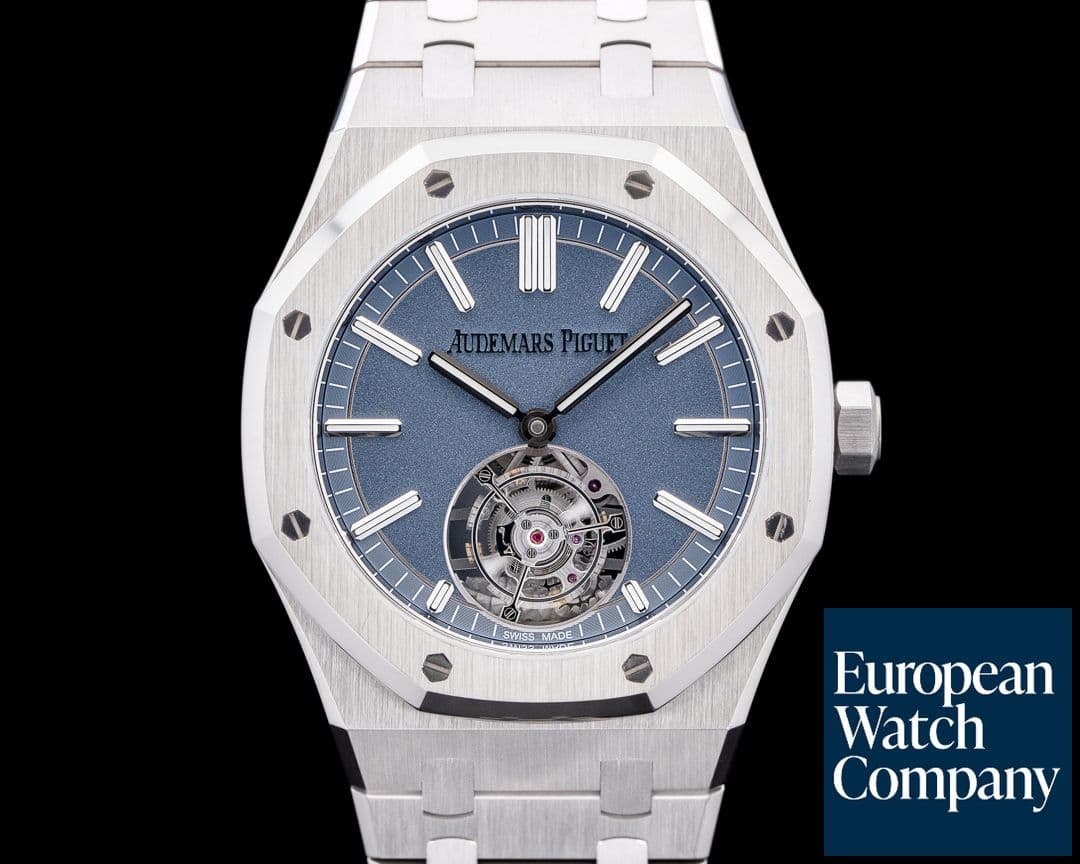 Image of Audemars Piguet 26730TI Royal Oak Flying Tourbillon Titanium Blue Dial