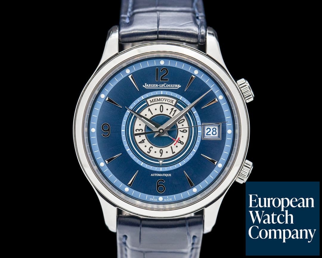 Image of Jaeger LeCoultre Master Control Memovox Timer Alarm SS Blue Dial LIMITED