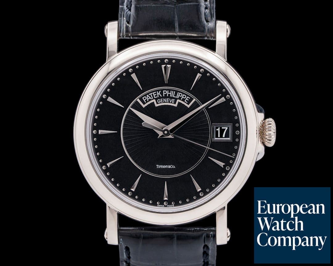 Image of Patek Philippe 5153G Calatrava Tiffany & Co. Edition 18K White Gold Black Dial