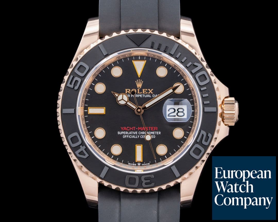 Image of Rolex 126655 Yacht Master 18K Rose Gold Black Dial