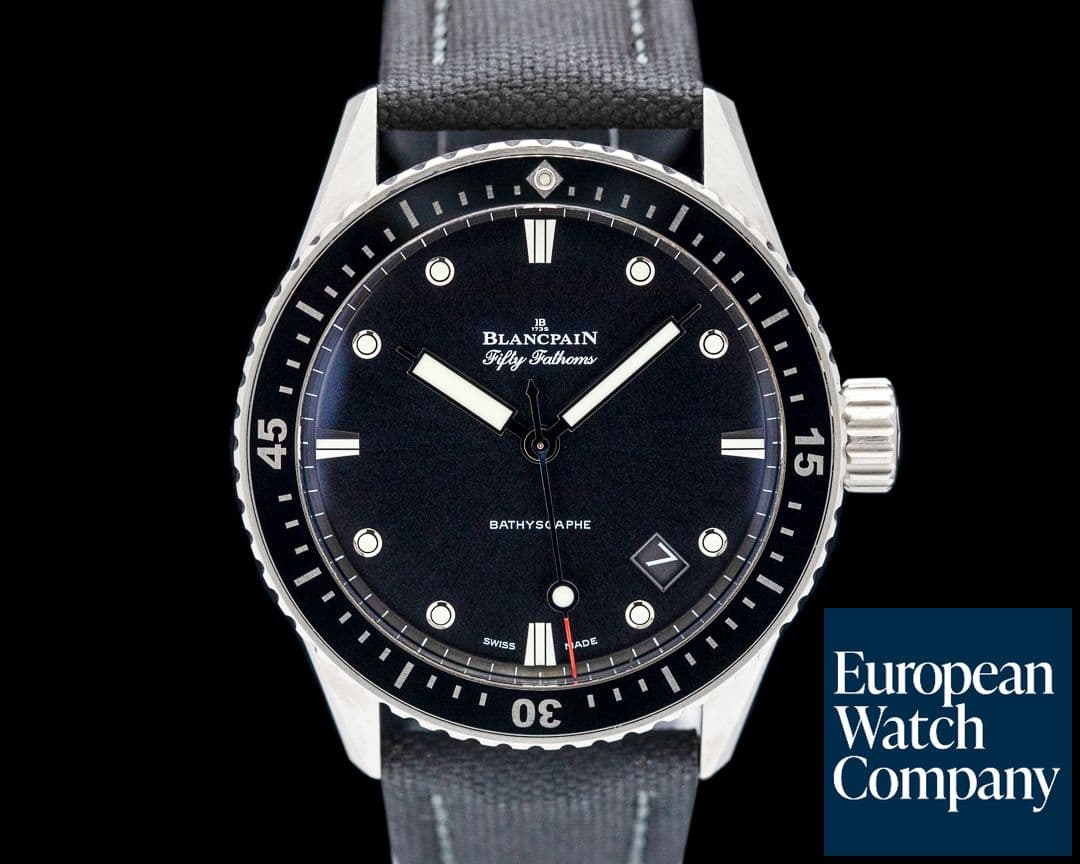 Image of Blancpain Fifty Fathoms Bathyscaphe Titanium Black Dial