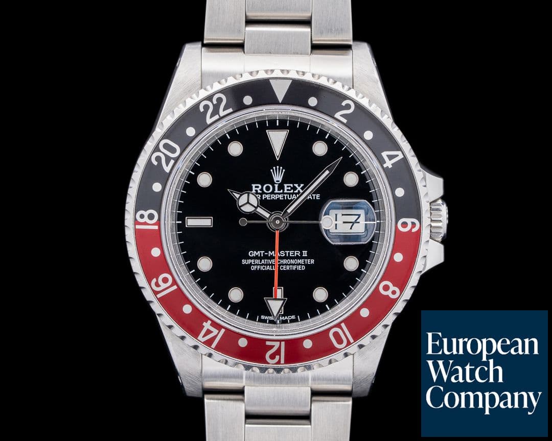 Image of Rolex 16760 GMT-Master II Fat Lady Stainless Steel Black Dial