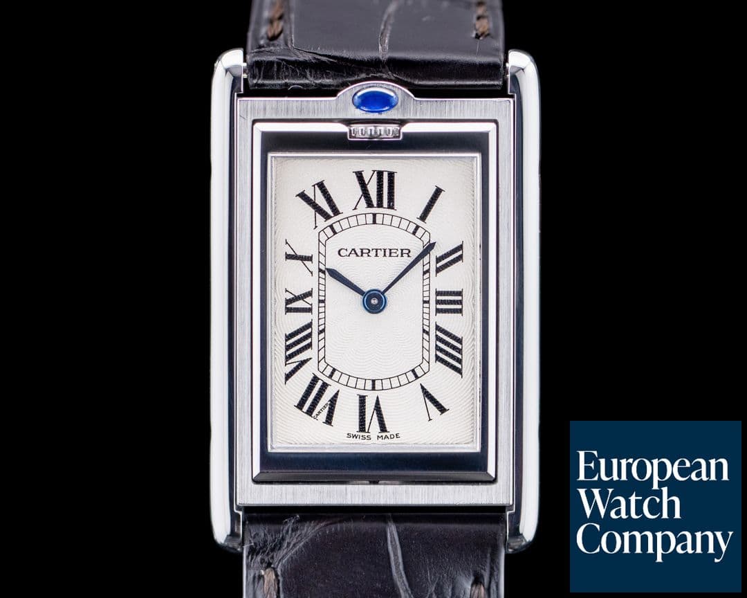 Image of Cartier 2390 Tank Basculante SS Silver Dial FULL SET