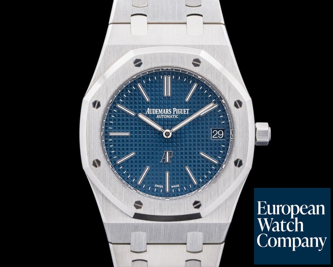 Image of Audemars Piguet 16202ST Royal Oak 50th Anniversary SS Blue Dial