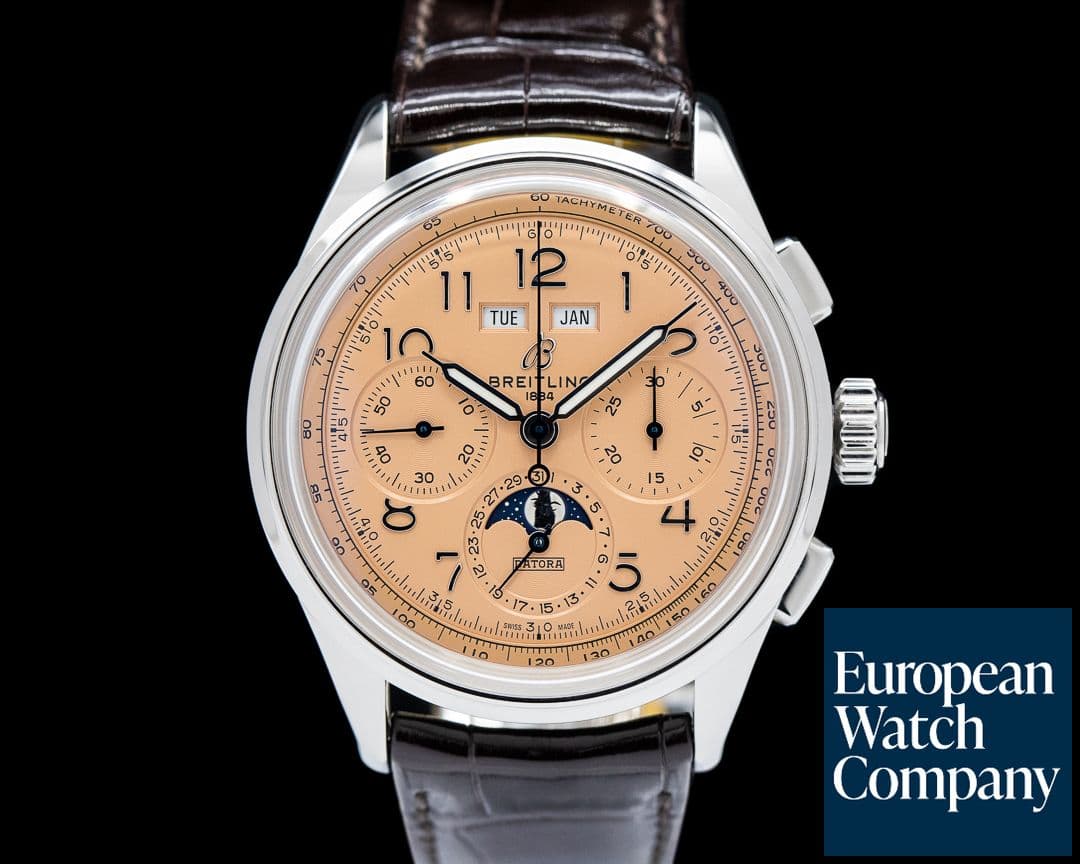 Image of Breitling AB2510 Premier Datora 42 SS Salmon Dial