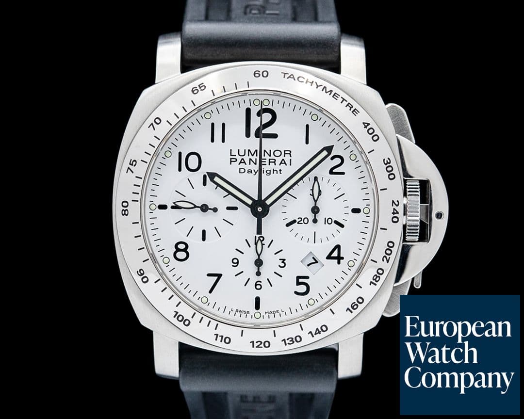 Image of Panerai PAM00188 Luminor Daylight Chrono SS White Dial