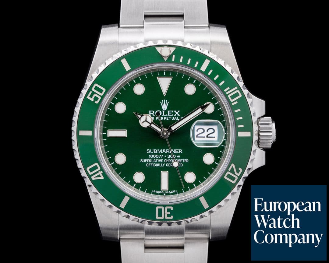 Image of Rolex 116610LV Submariner Hulk SS Green Dial