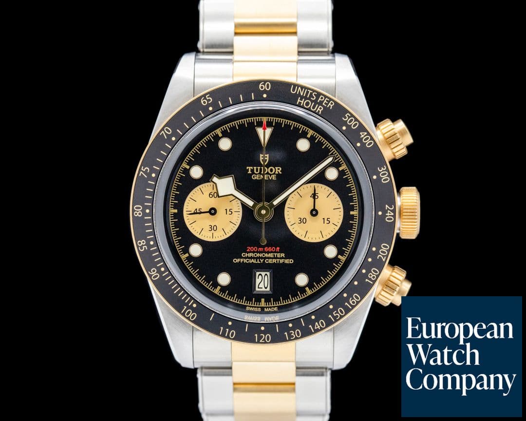Image of Tudor 79363N Black Bay Chrono 18K Yellow Gold / SS Black Dial