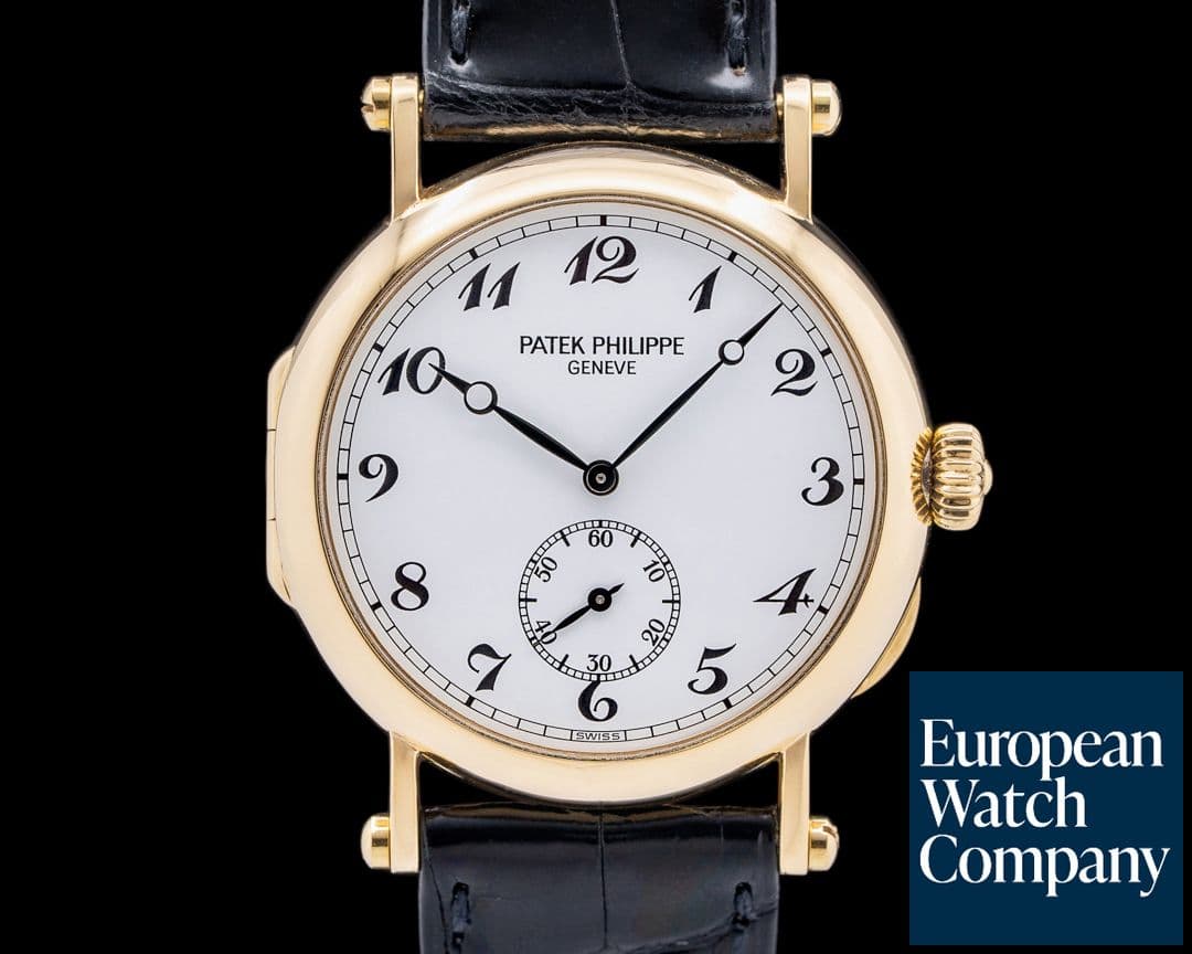 Image of Patek Philippe 3960J Calatrava Officer "150th Anniversary" 18K Yellow Gold White Dial