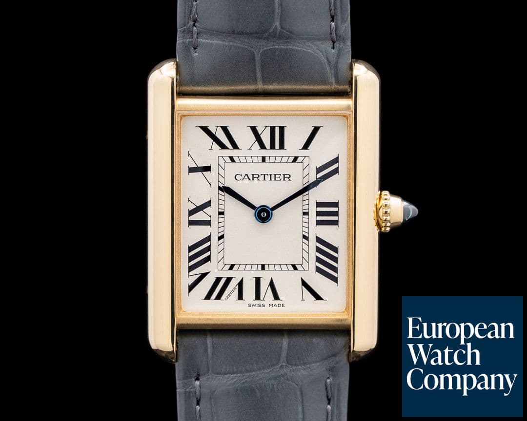 Image of Cartier Tank Louis Cartier 18K Yellow Gold Silver Dial