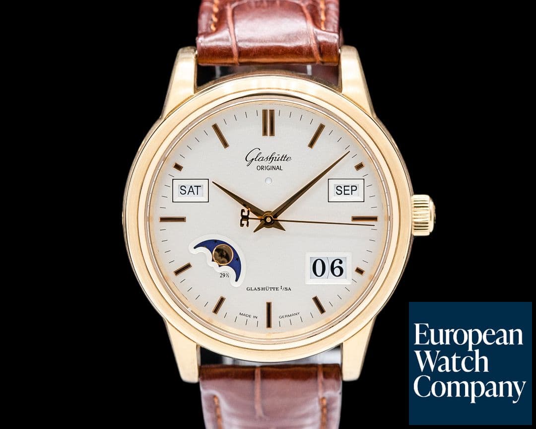 Image of Glashutte Original Senator Perpetual Calendar 18K Rose Gold Silver Dial