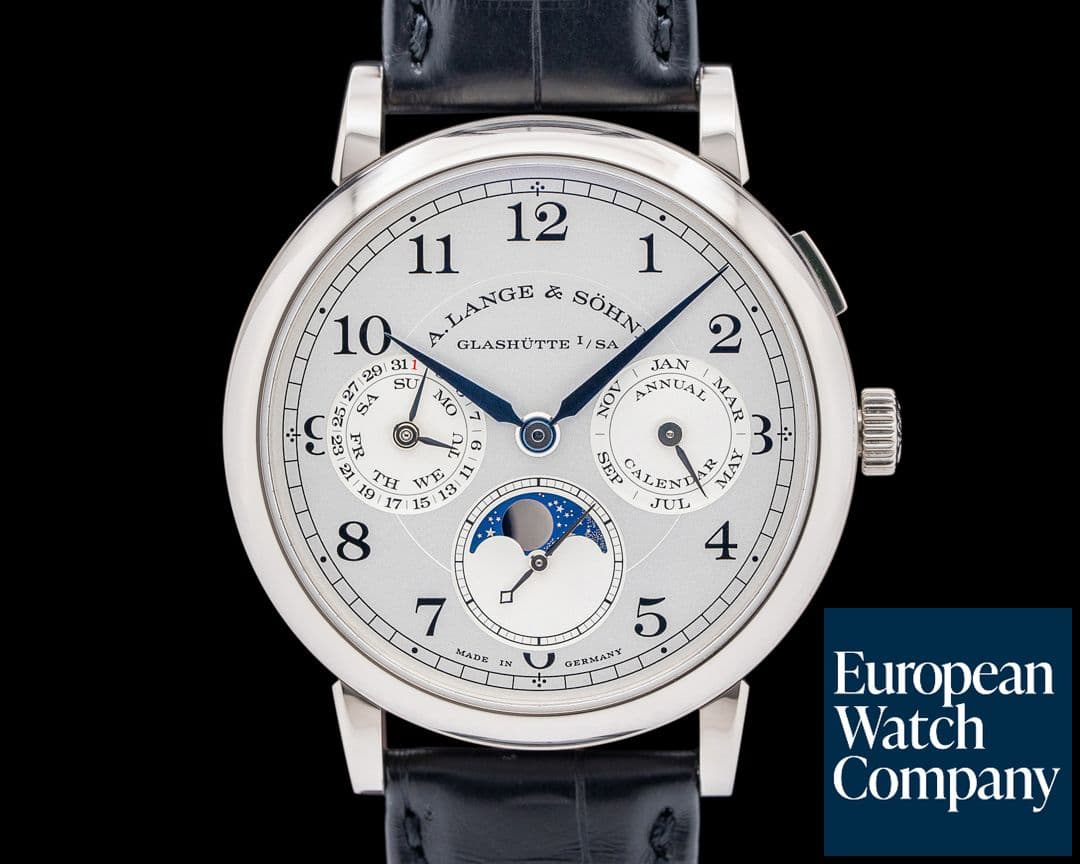 Image of A. Lange and Sohne 238.026 1815 Annual Calendar 18K White Gold Silver Dial