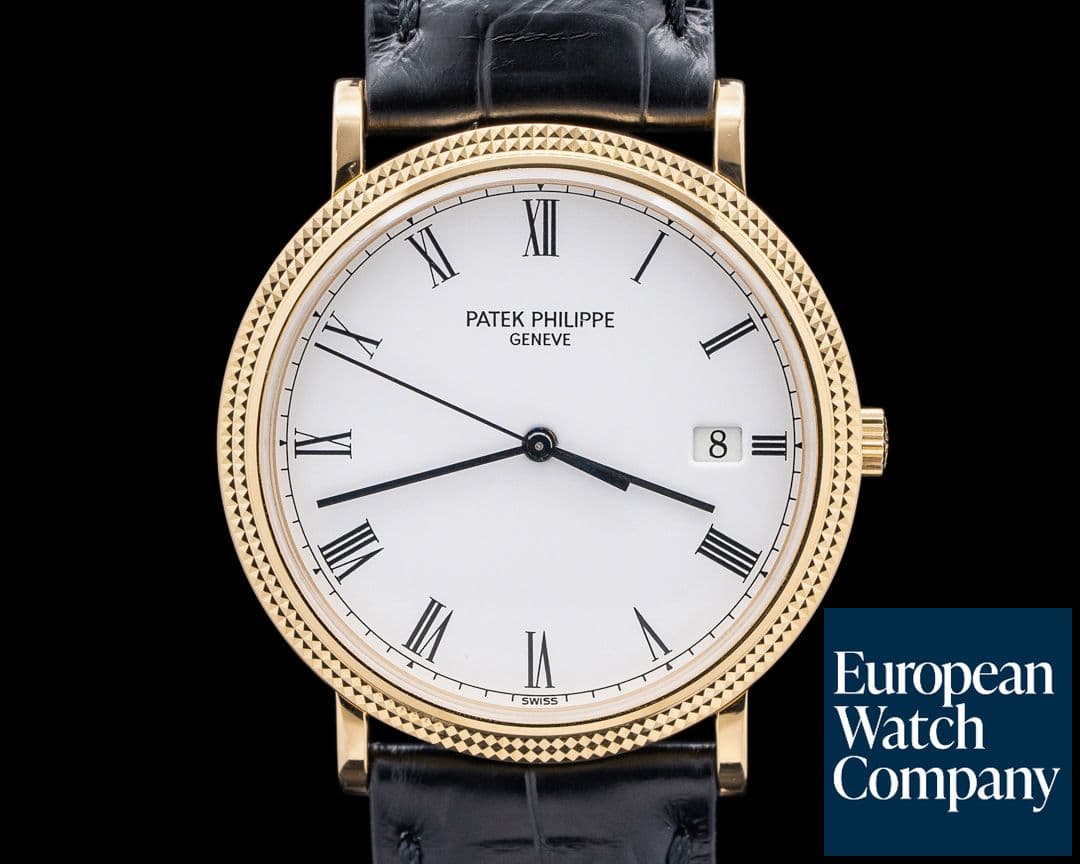 Image of Patek Philippe 3944J Calatrava Quartz 18K Yellow Gold White Dial