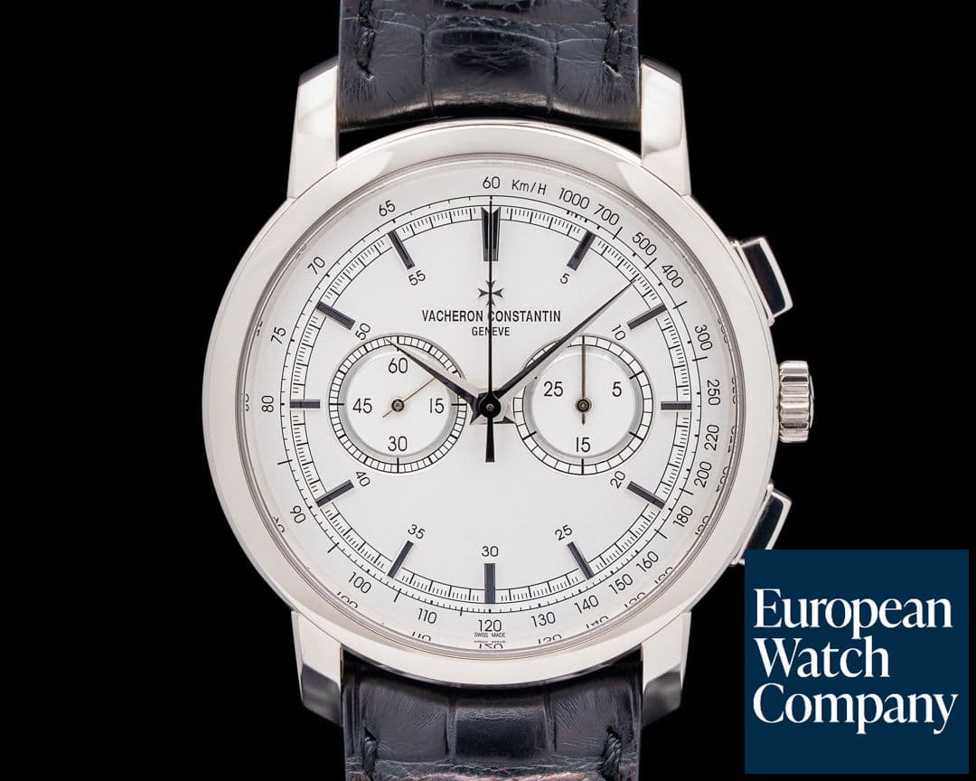 Image of Vacheron Constantin 47192 Patrimony Traditionnelle Chronograph 18K White Gold Silver Dial