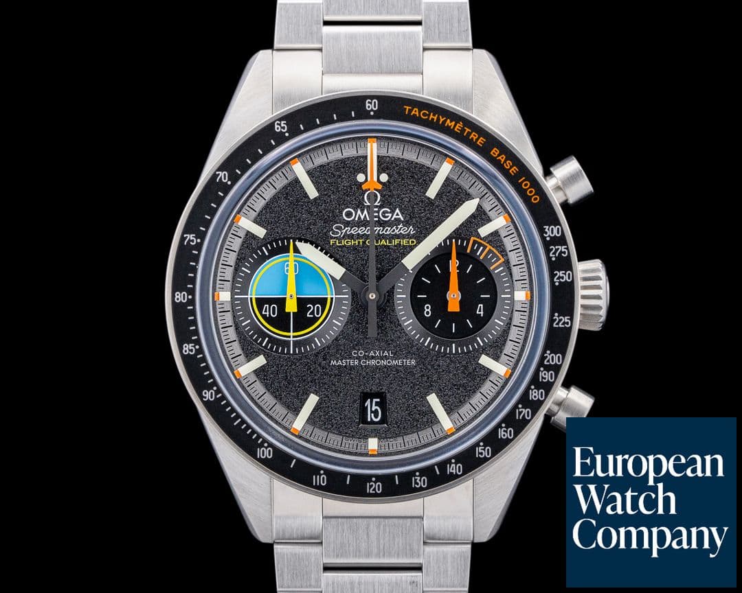Image of Omega Speedmaster Pilot Flight Qualified SS Black Dial
