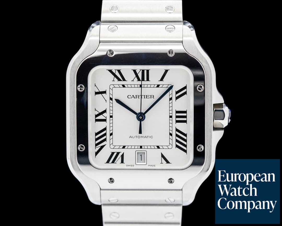 Image of Cartier WSSA0018 Santos de Cartier Large SS Silver Dial