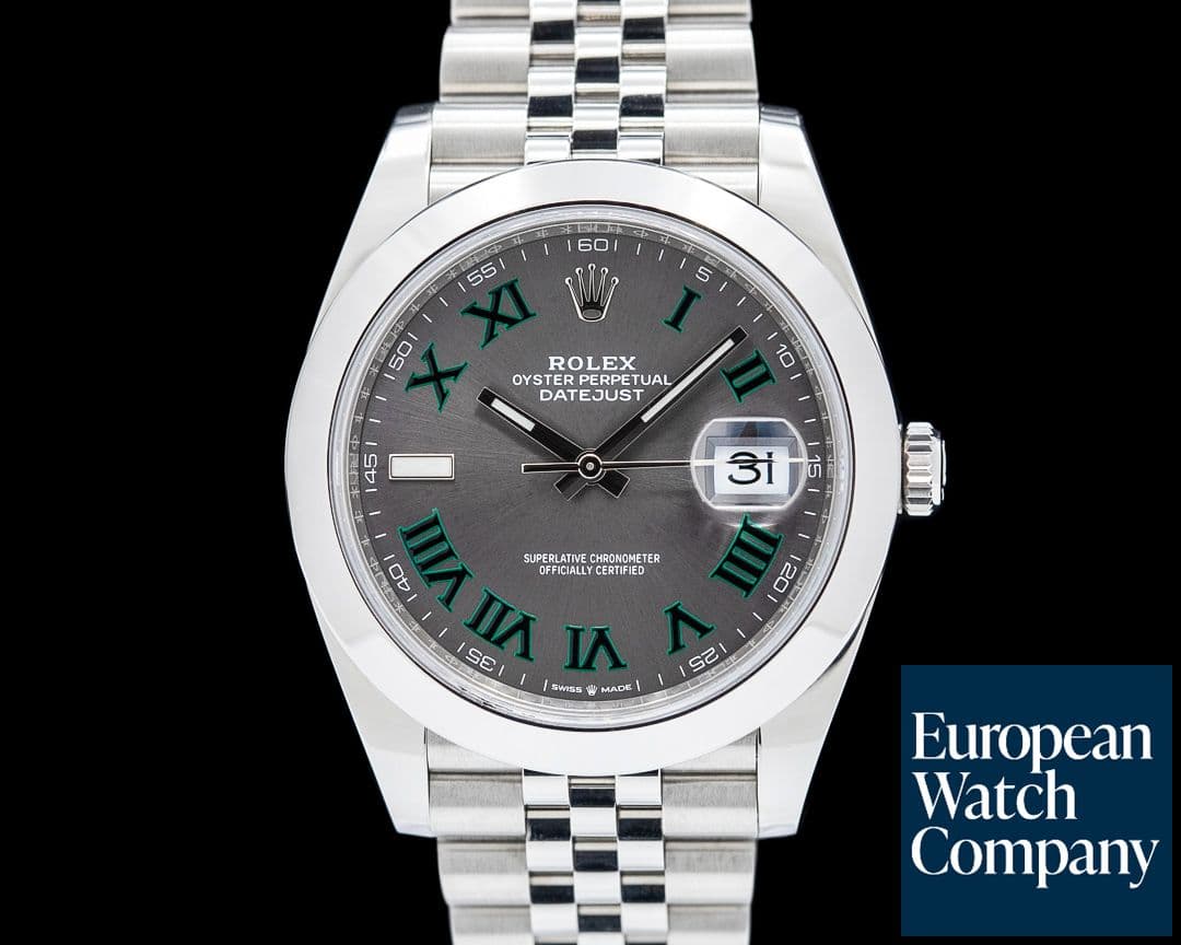 Image of Rolex Datejust 41 Jubliee SS Gray Wimbledon Dial
