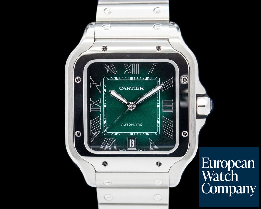 Image of Cartier WSSA0062 Santos de Cartier Large SS Green Dial 2024