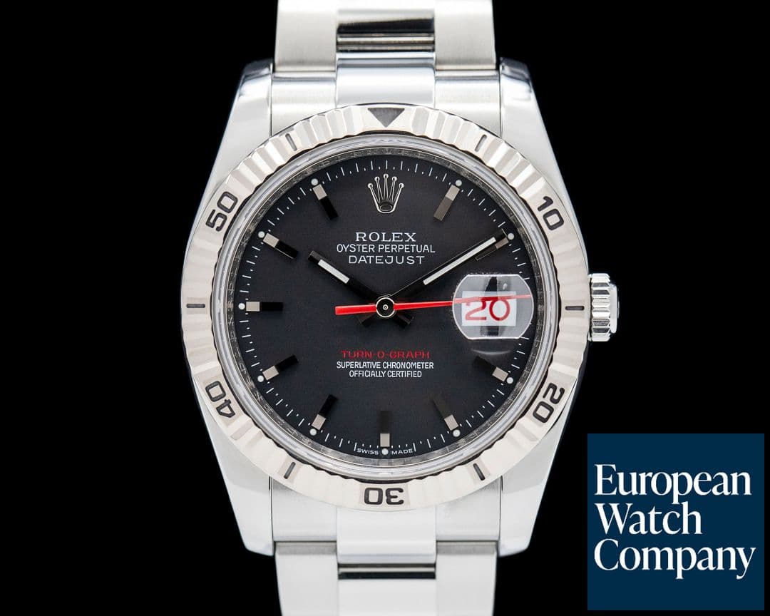 Image of Rolex 116264 Datejust Turn-O-Graph "Thunderbird" SS Black Dial