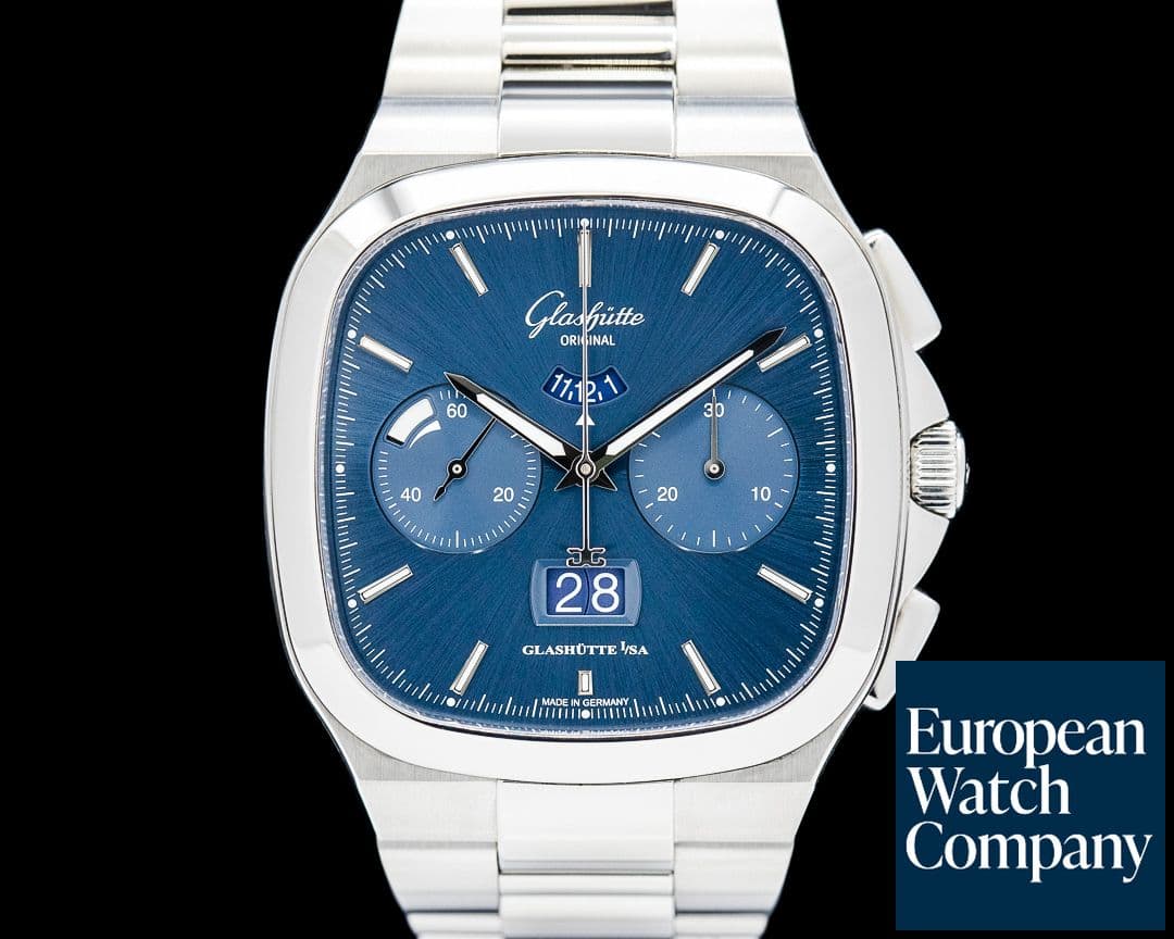 Image of Glashutte Original Seventies Chronograph Panorama Date SS Blue Dial 2025