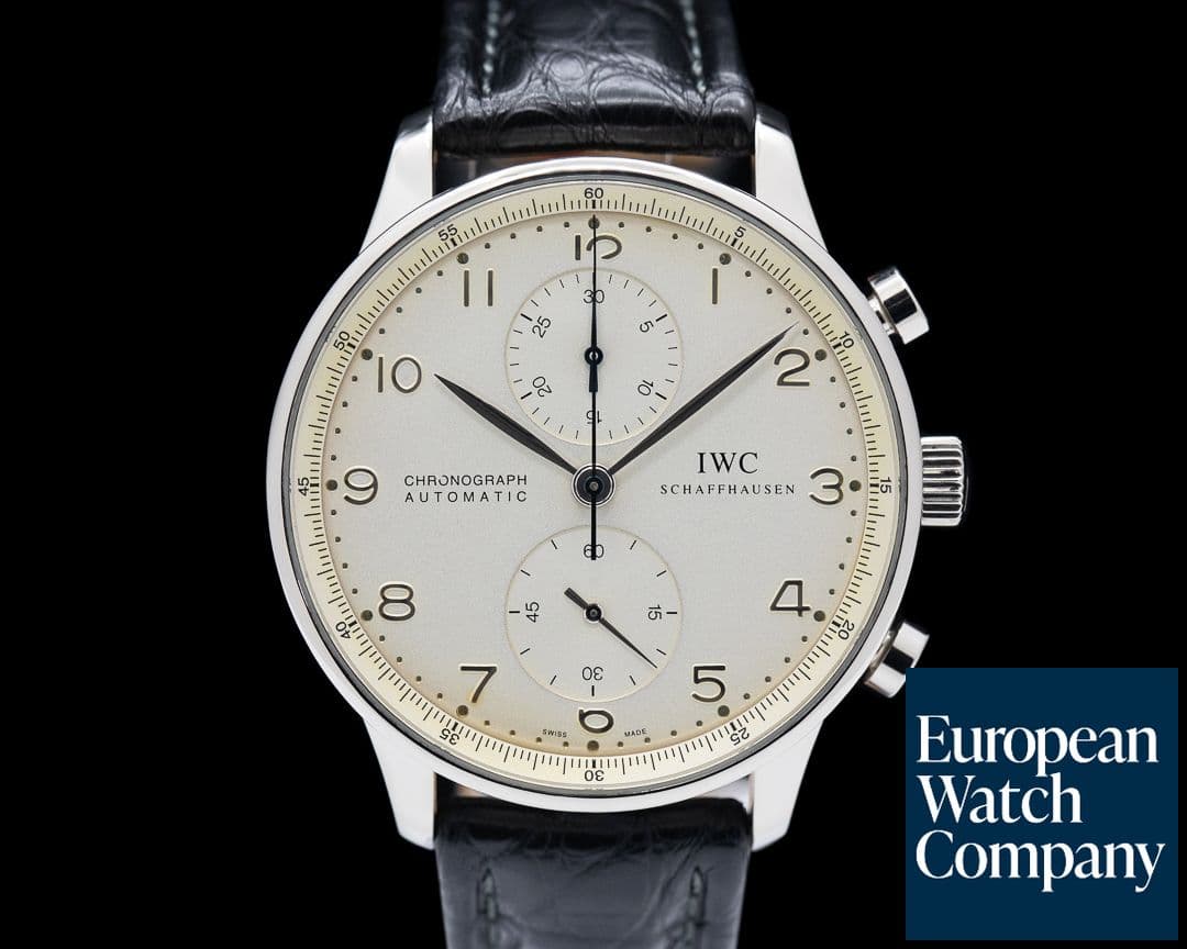 Image of IWC IW371412 Portugieser Chronograph 18K White Gold White Dial