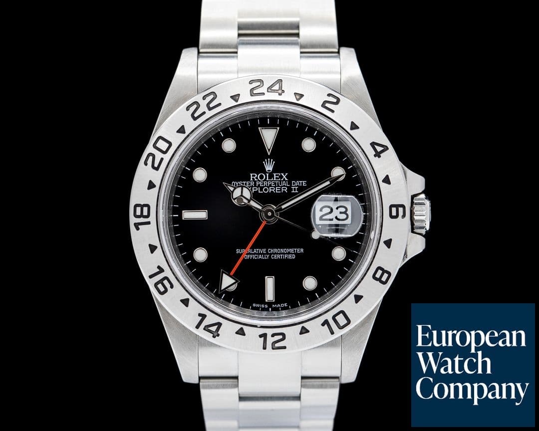 Image of Rolex 16570 Explorer II SS Black Dial