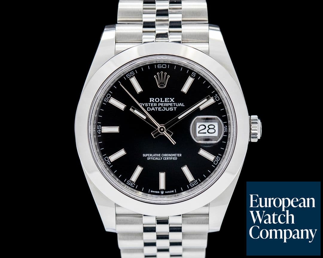 Image of Rolex 126300 Datejust 41 Jubilee SS Black Dial 2025 FULL SET