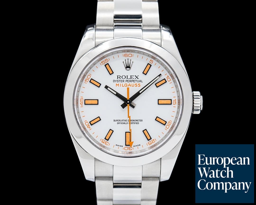 Image of Rolex 116400 Milgauss SS White Dial