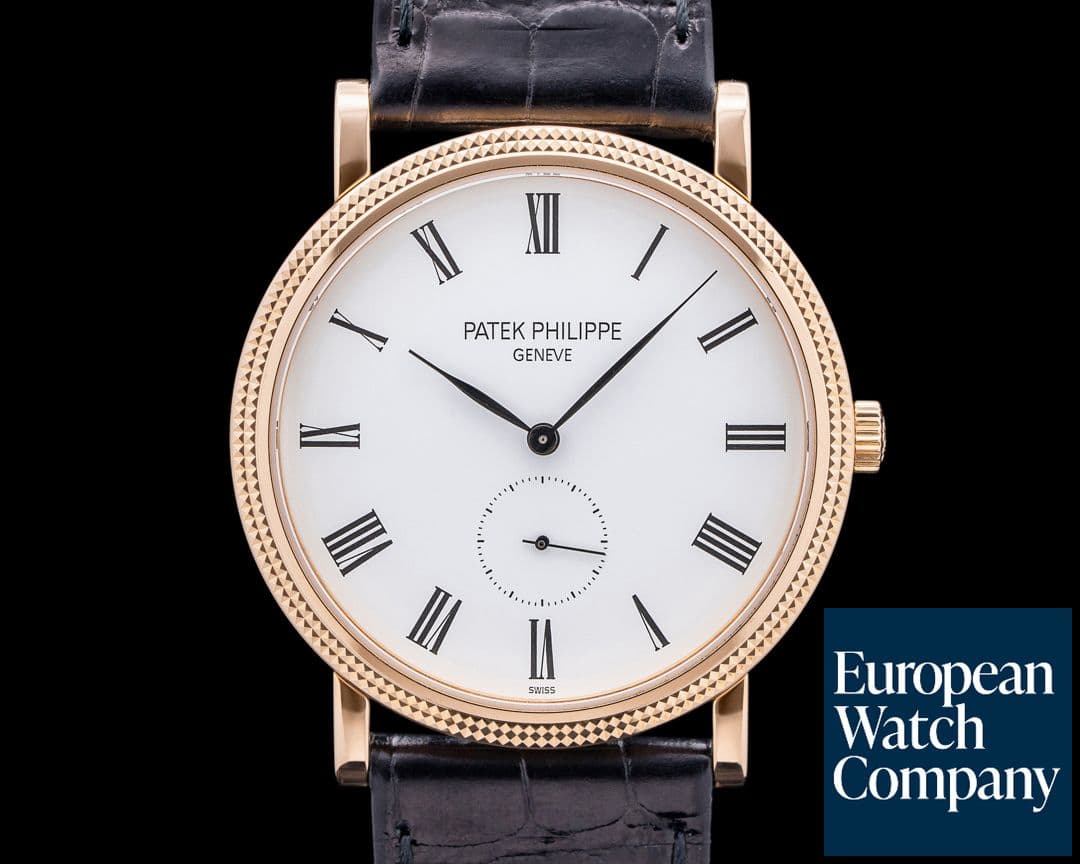 Image of Patek Philippe 5119R Calatrava 18K Rose Gold White Dial